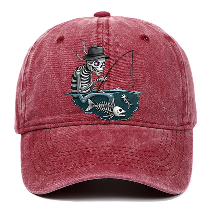 Skull Print Baseball Cap