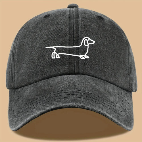 Simple Dog Print Travel Baseball Cap