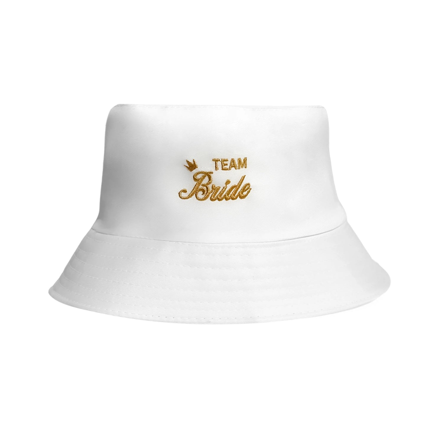 Groom Bride Team Embroidered Wedding Bucket Hat