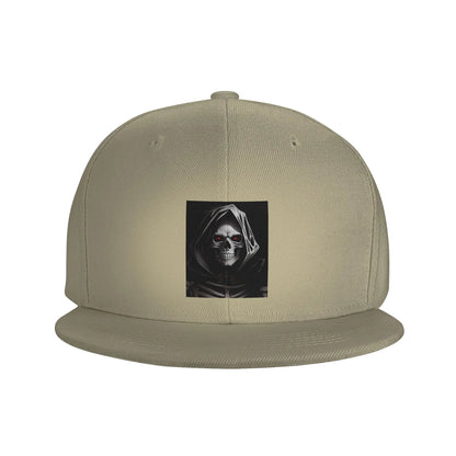 Creepy Halloween Skeleton Skull Graphic Snapback Cap