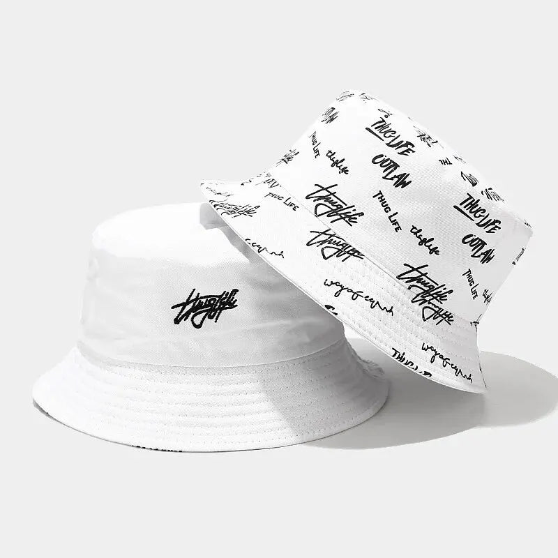Unisex Style Trendy Versatile Double-Sided Printed Fisherman Hat