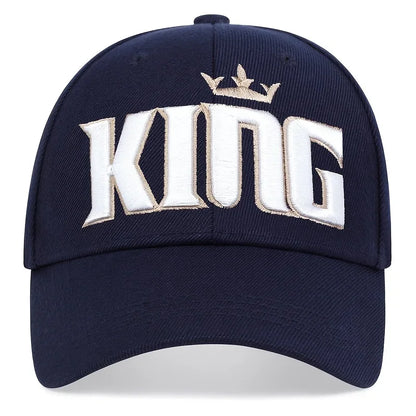 Unisex King Letter Embroidery Baseball Caps