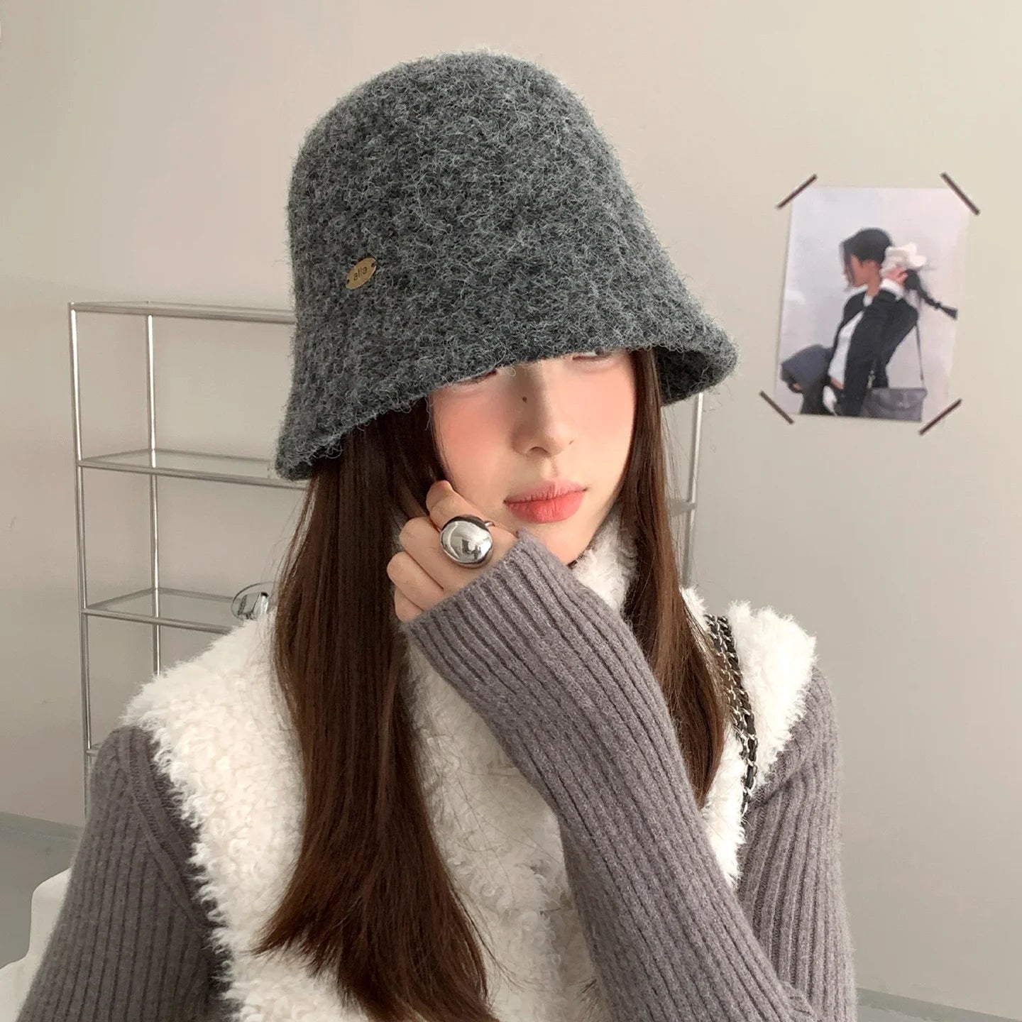 Warm Fuzzy Wool Blend Bucket Hat