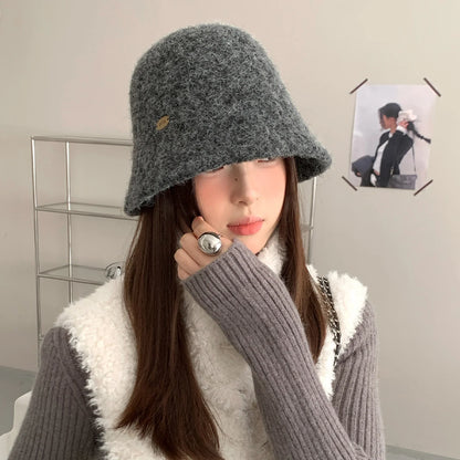 Warm Fuzzy Wool Blend Bucket Hat