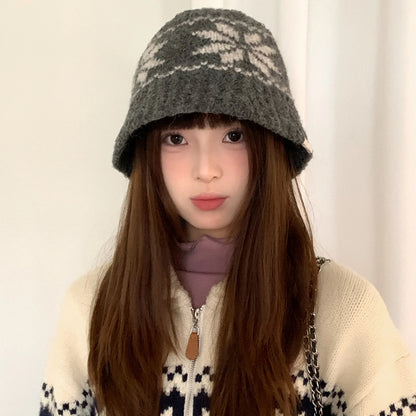 Retro Fair Isle Earflap Bucket Hat