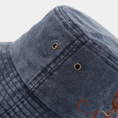 A Fashionable Printed Retro Fisherman Hat With Camel