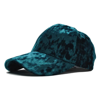 Gold Velvet Baseball Cap