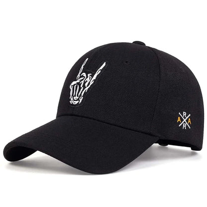 Unisex Skeleton Fingers Embroidery Baseball Caps