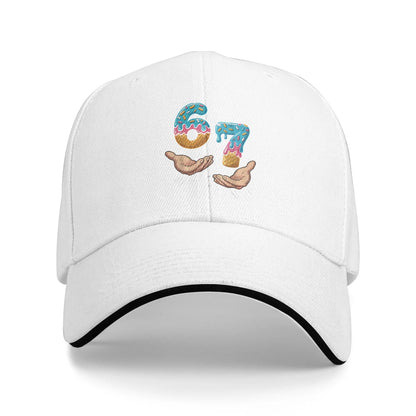 Six Seven Ice Cream Hands Meme Baseball Cap
