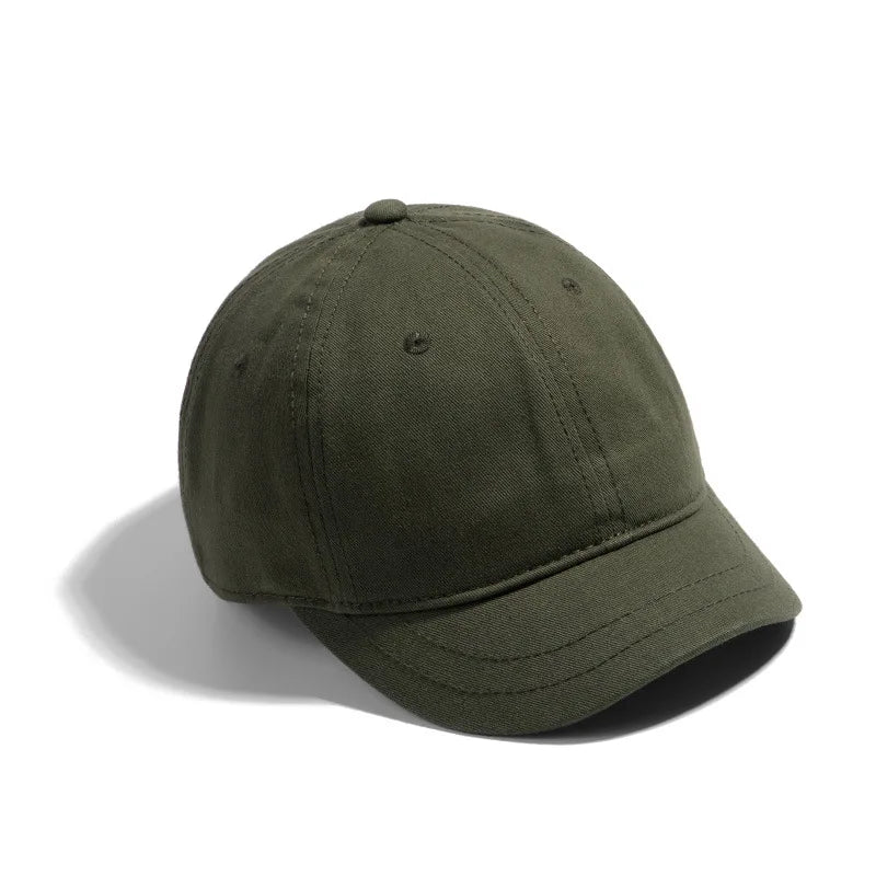 Adjustable Short Brim Cotton Baseball Cap