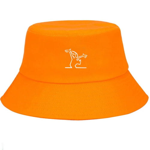 Dancing Figure Wide Brim Breathable Summer Bucket Hat