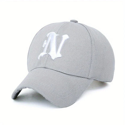Four Seasons Embroidered N Letter Unisex Baseball Cap