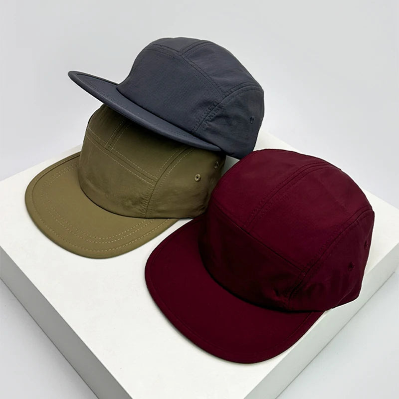 Quick Dry Solid Retro Snapback Cap