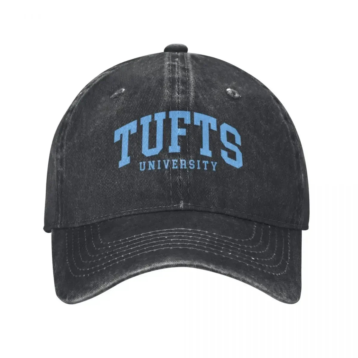 Tufts College Font Washed Denim Baseball Cap
