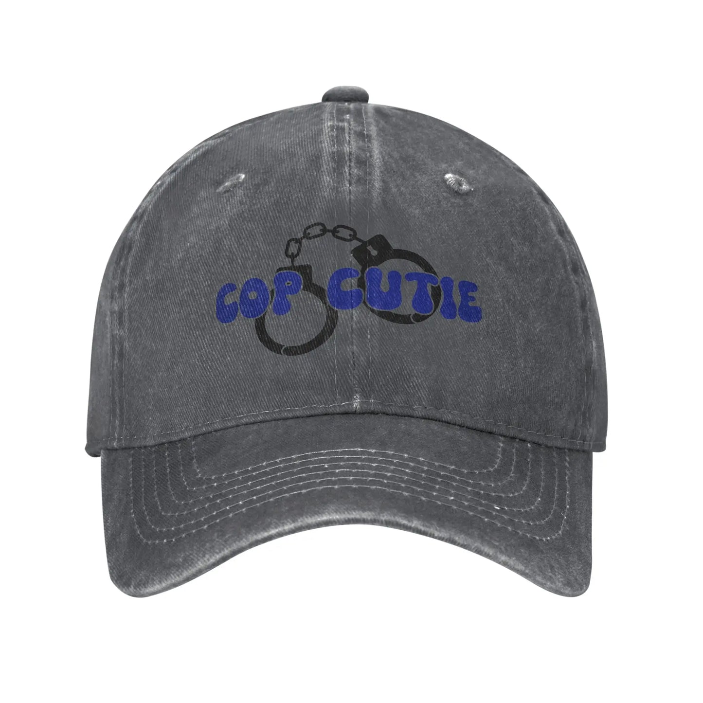 Cop Cutie Blue Washed Trucker Baseball Cap