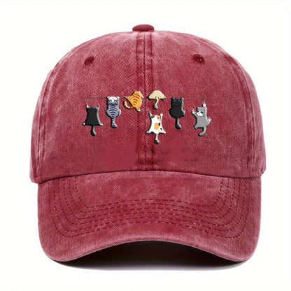 Cute Cat Print Casual Baseball Cap