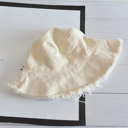 Korean Cotton Tassel Casual Beach Bucket Hat