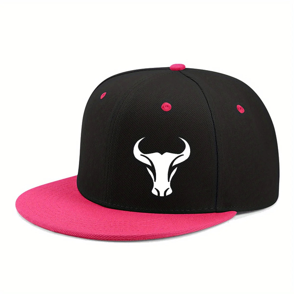 Bull Pattern Adjustable All Season Snapback Cap