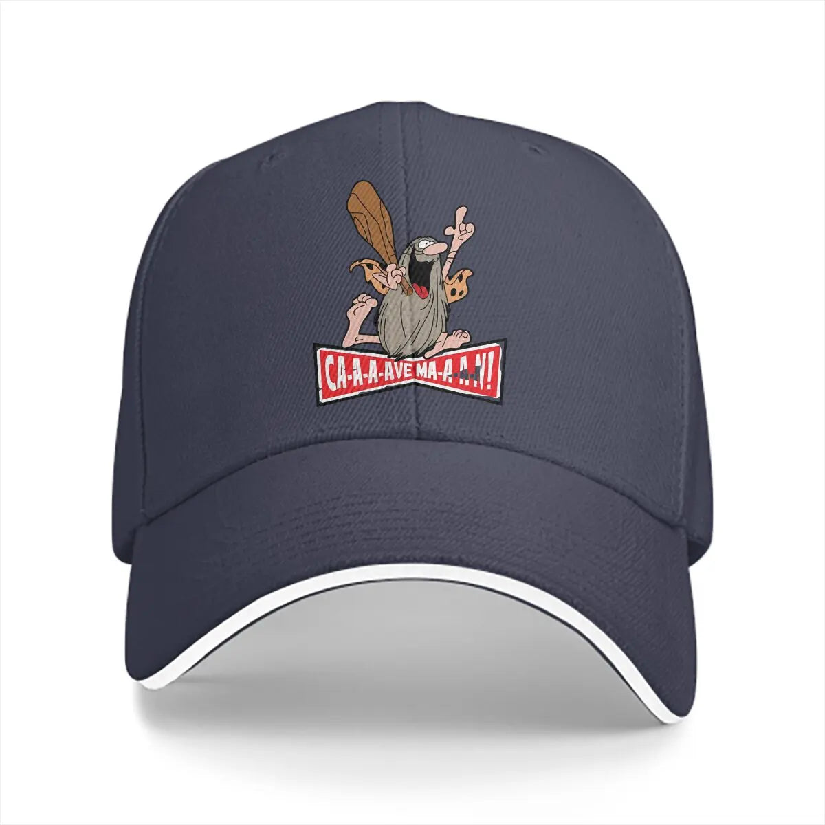 Captain Caveman Cartoon Snapback Baseball Cap