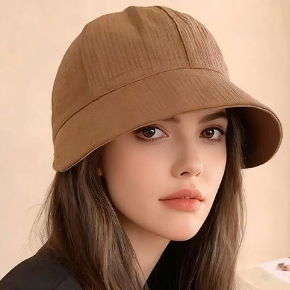 Waffle Pattern Casual Versatile Bucket Hat