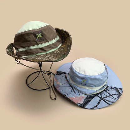 Retro Patch Color Block Bucket Hat