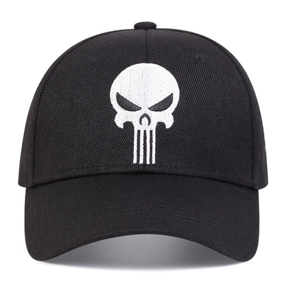 Unisex Skull Head Embroidery Casual Baseball Cap