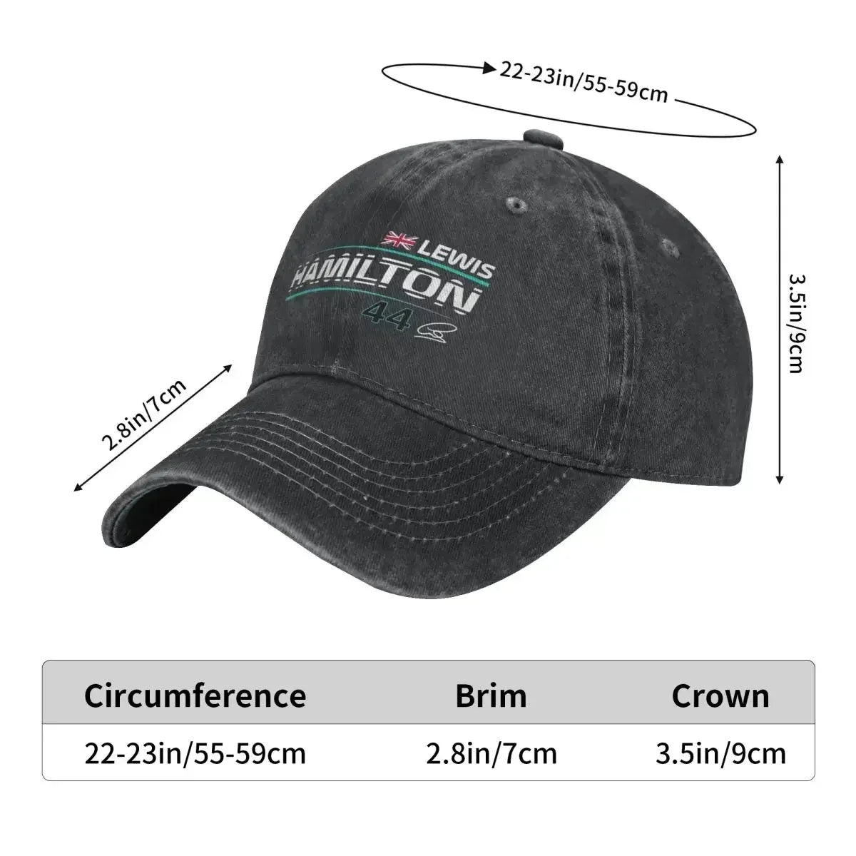 Lewis Hamilton Legacy Vintage Distressed Baseball Cap