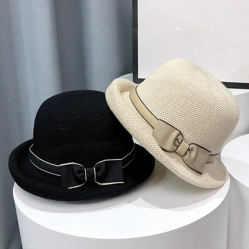 Japanese Bow Bucket Hat Women