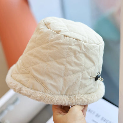 Women's Plush Winter Fisherman Bucket Hat