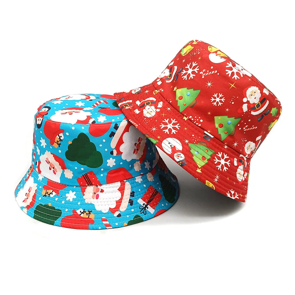 Santa Claus Christmas Printed Bucket Hat