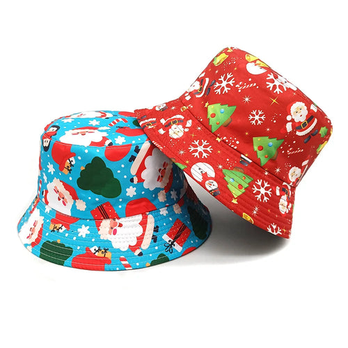 Santa Claus Christmas Printed Bucket Hat