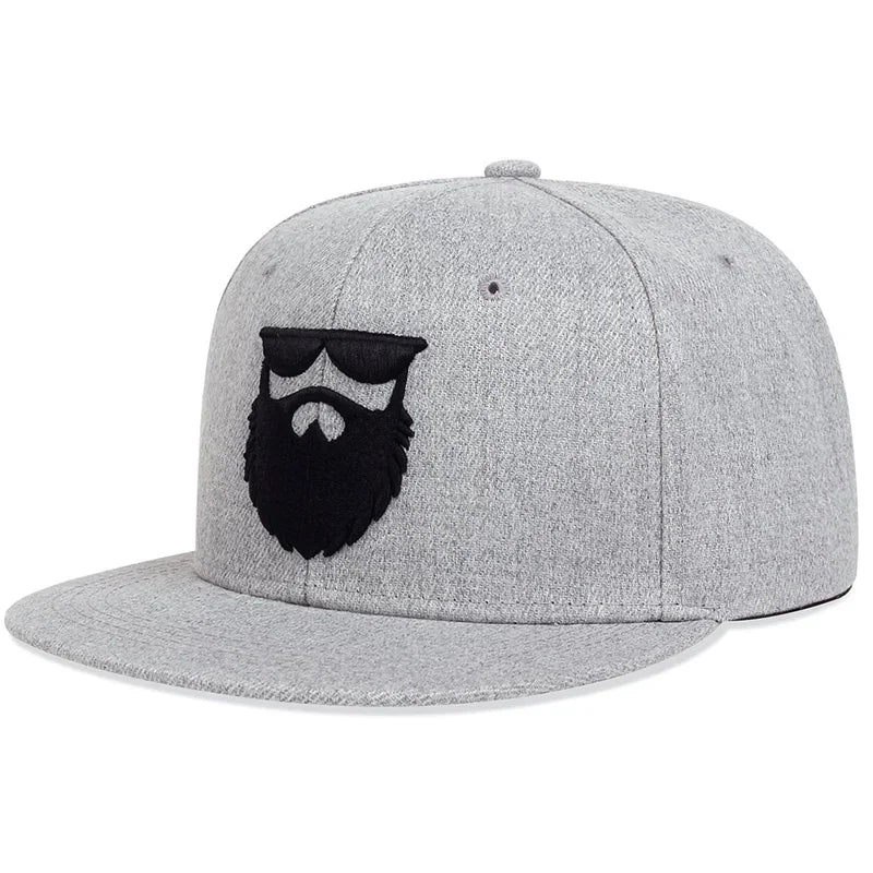 Unisex Beard Old Men Embroidery Hip-hop Hats