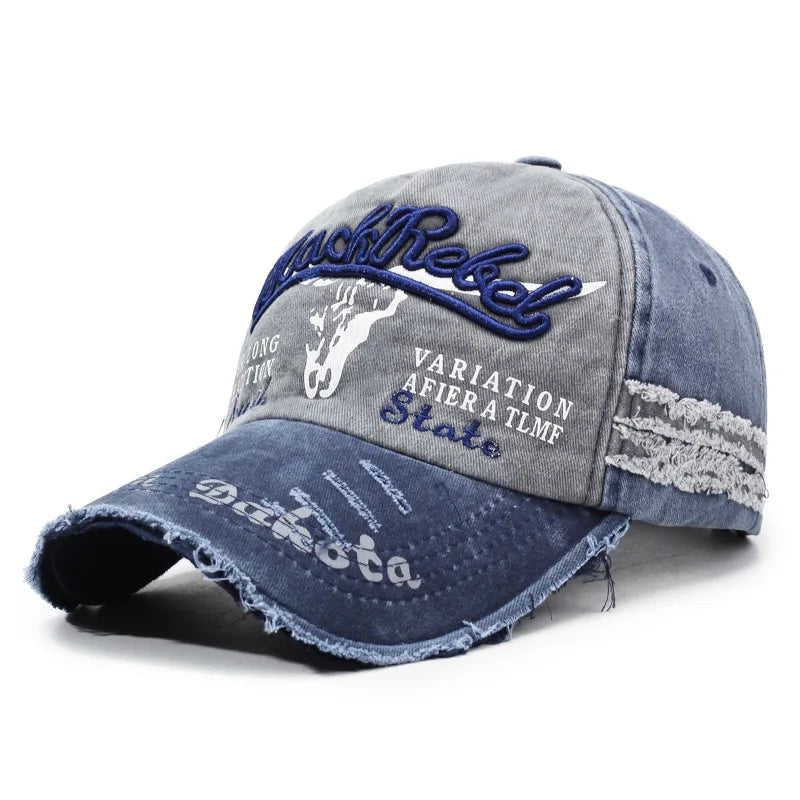 Washed Retro Adjustable Distressed Sunshade Baseball Cap