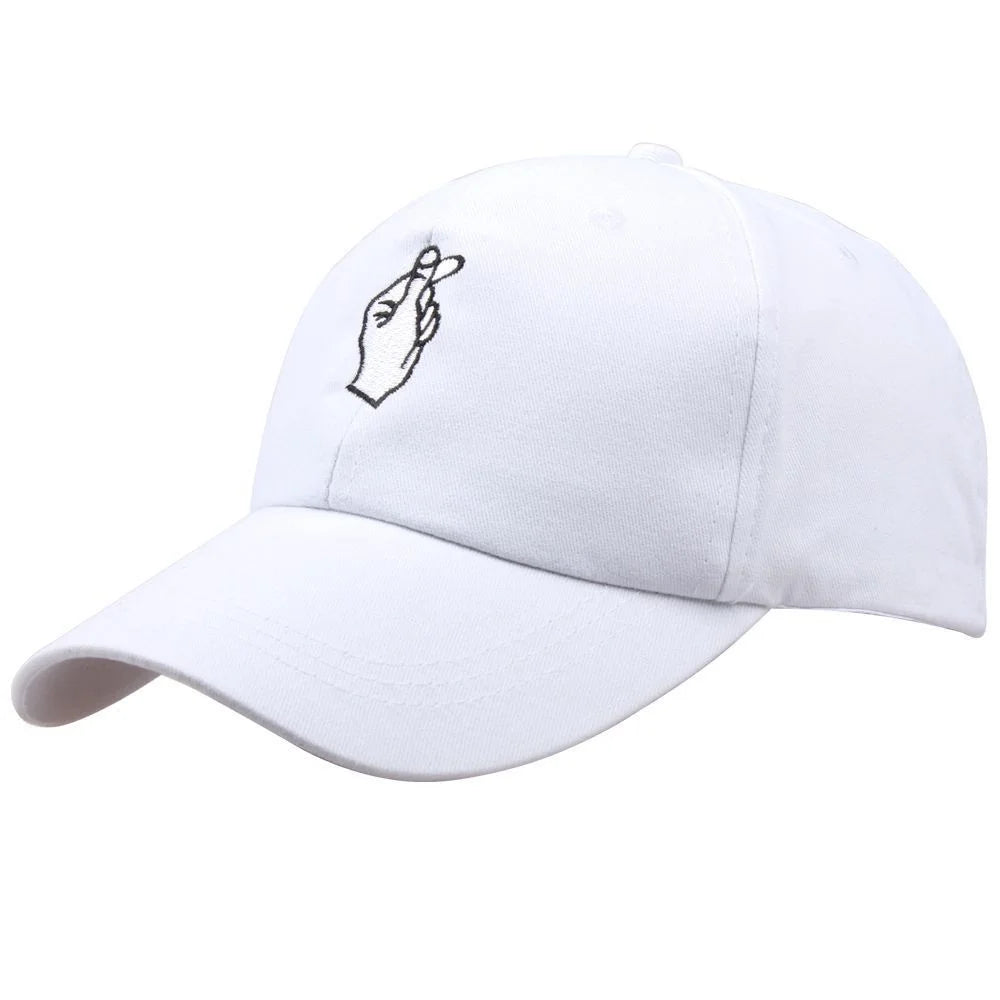 Gothic Punk Cotton Baseball Cap Embroidered Street Style