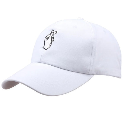 Gothic Punk Cotton Baseball Cap Embroidered Street Style
