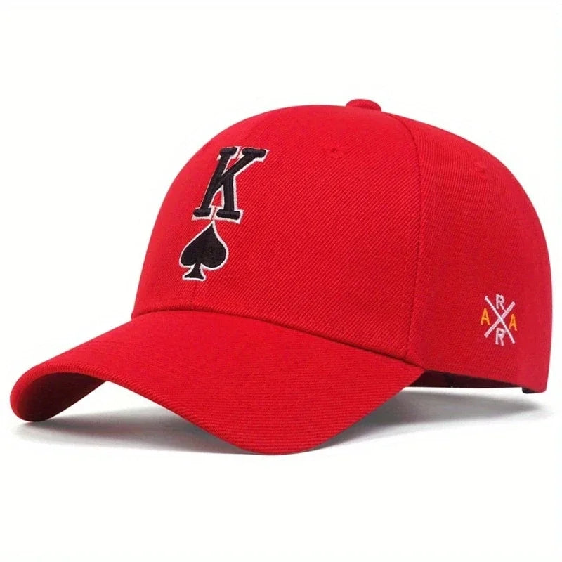 Unisex Spades K Embroidery Baseball Caps
