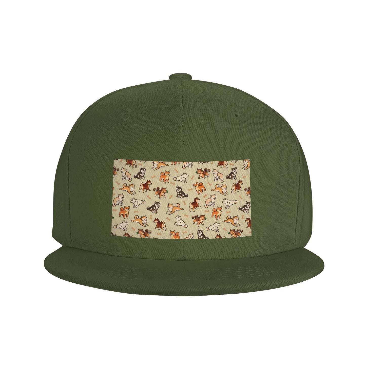 Cute Shiba Inu Dogs Cream Casual Snapback Cap