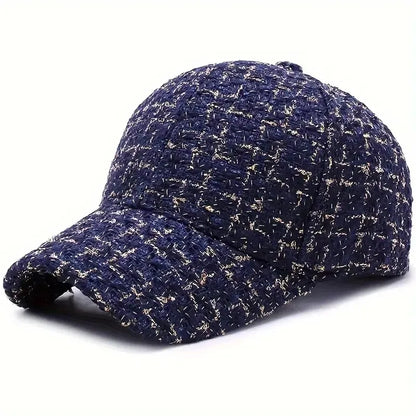 Golden Plaid Lightweight Adjustable Baseball Cap
