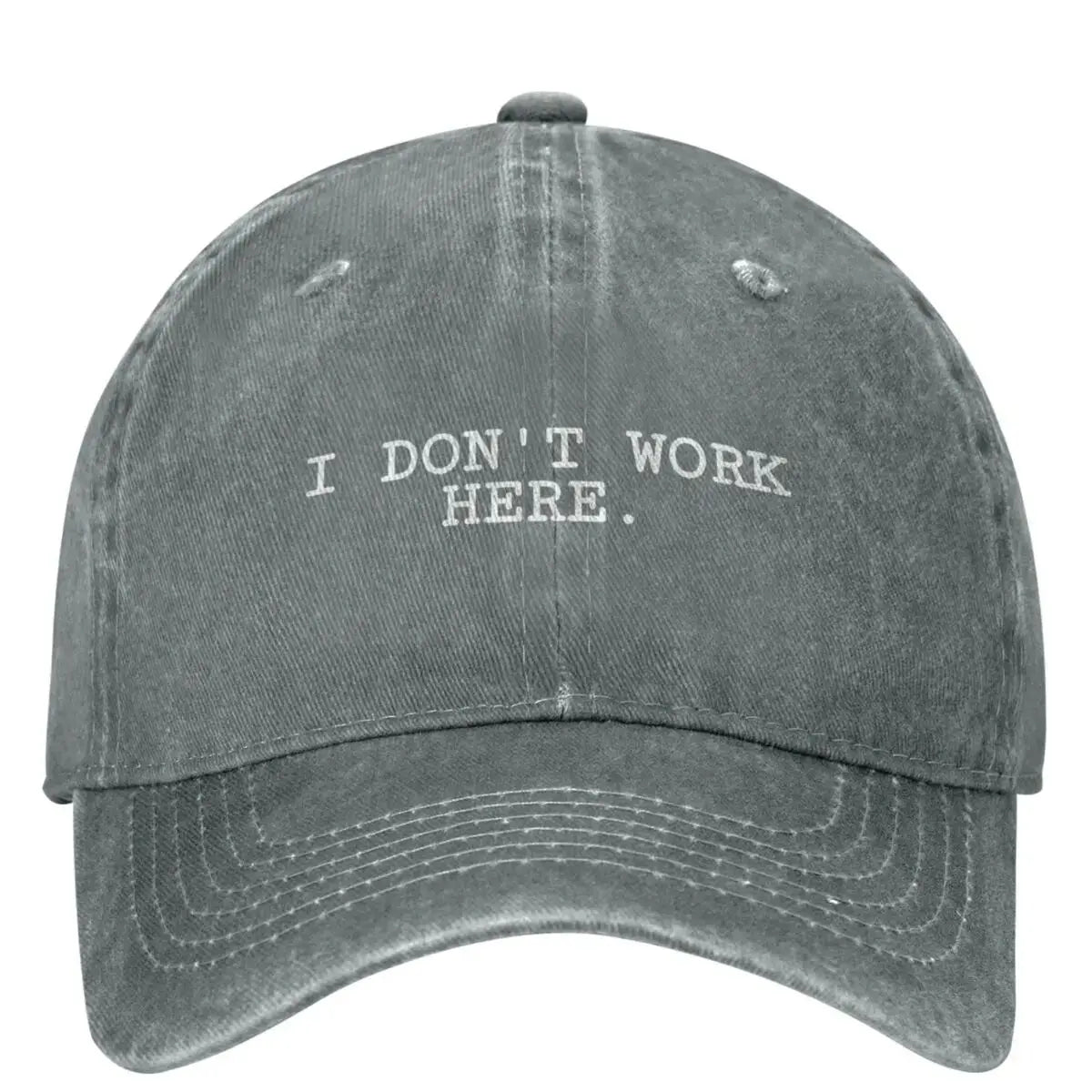 I Don't Work Here Funny Trucker Baseball Cap