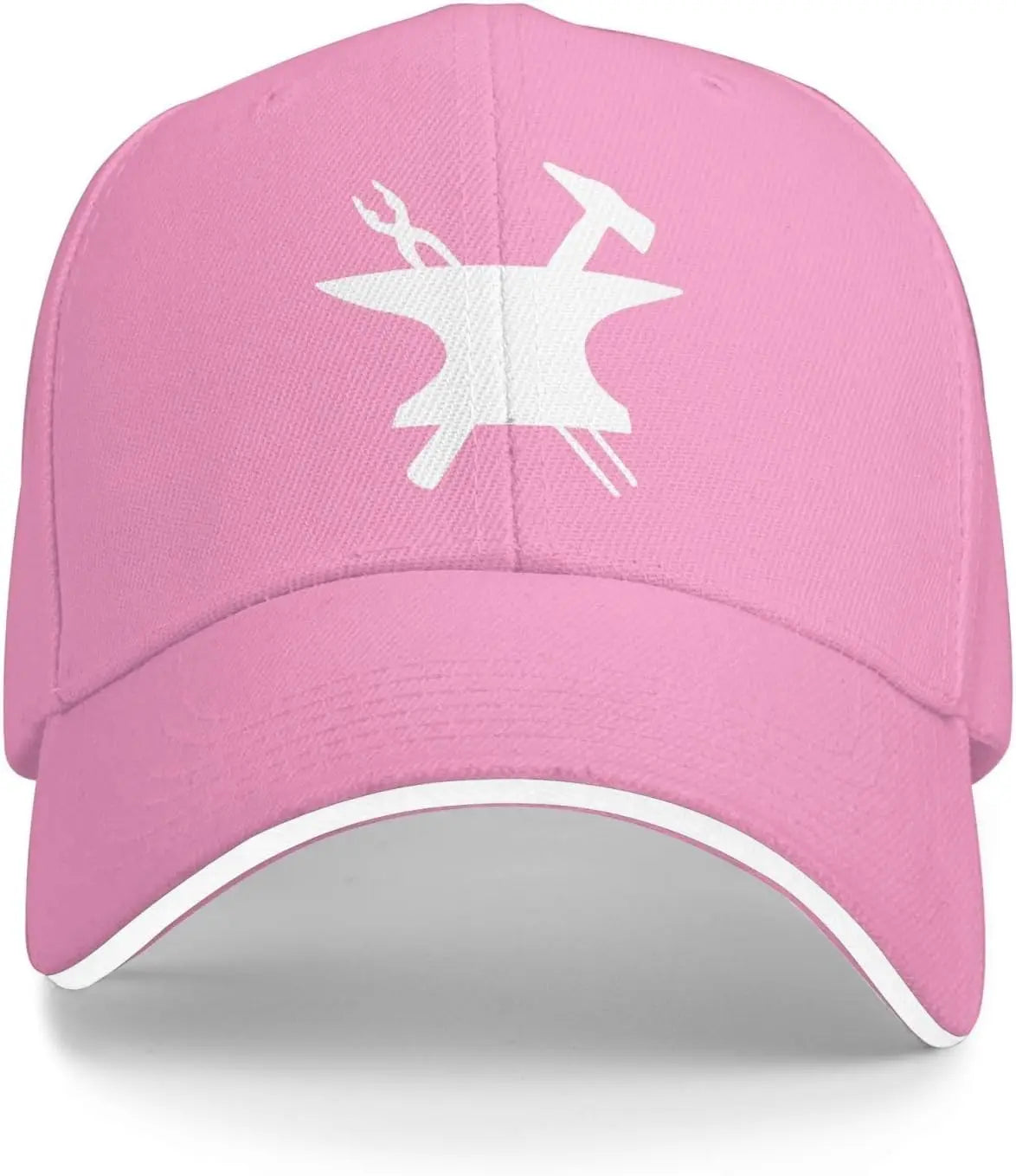 Blacksmith Anvil Hammer Logo Baseball Cap