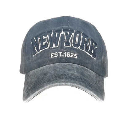 Unisex Vintage “New York” Embroidered Washed Baseball Cap