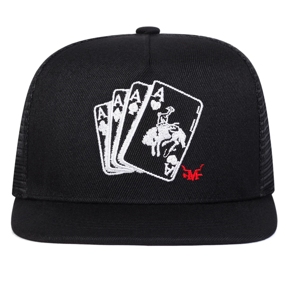Poker Ace Embroidered Snapback Cap
