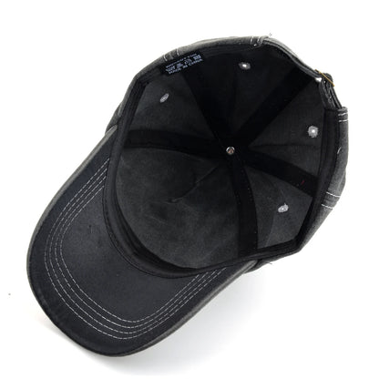 Unisex Vintage Embroidered Letter Baseball Cap
