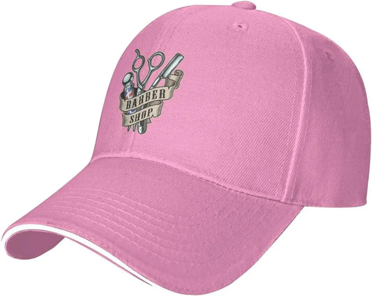 Barber Shop Scissors Razor Graphic Baseball Cap