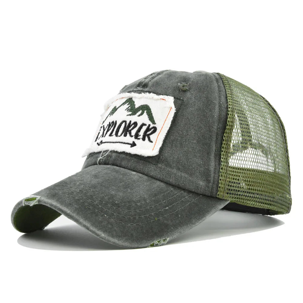 Explorer Large Letter Embroidered Baseball Cap