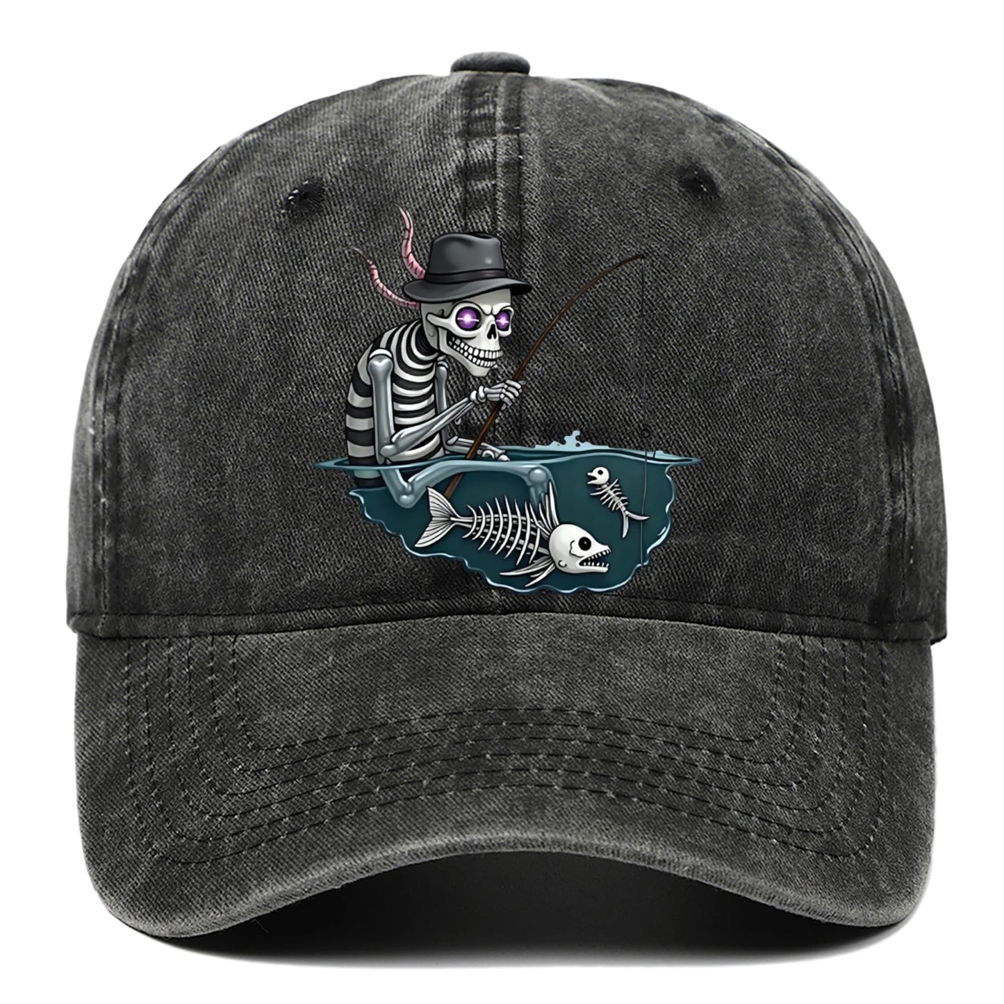 Skull Print Baseball Cap