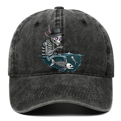 Skull Print Baseball Cap