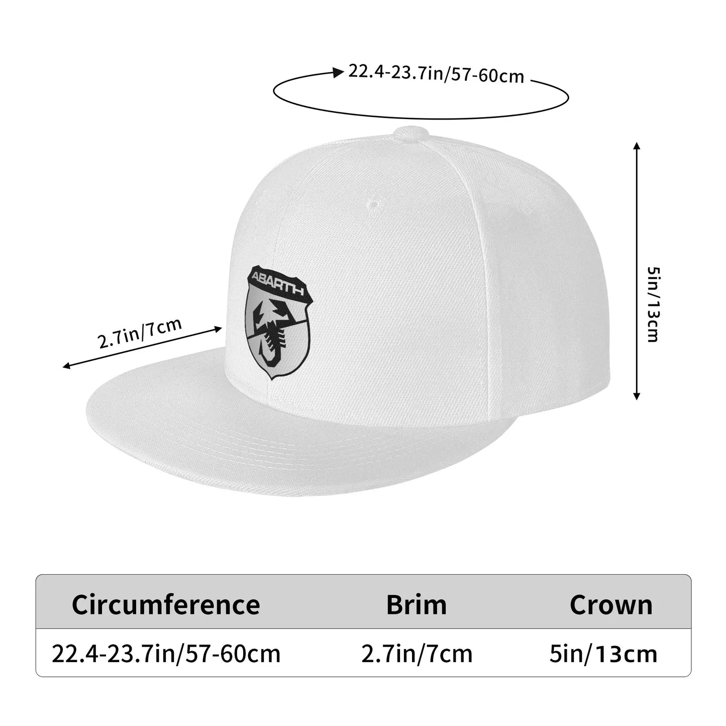 Adesivo Scorpione Abarth Print Breathable Unisex Snapback Cap