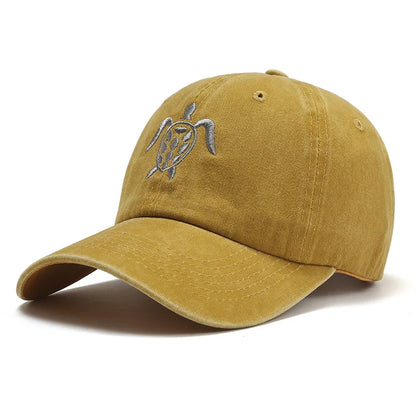 Turtle Embroidery Baseball Cap Unisex