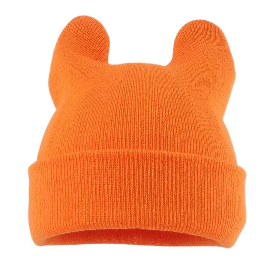Korean Cute Cat Ear Knit Bucket Hat
